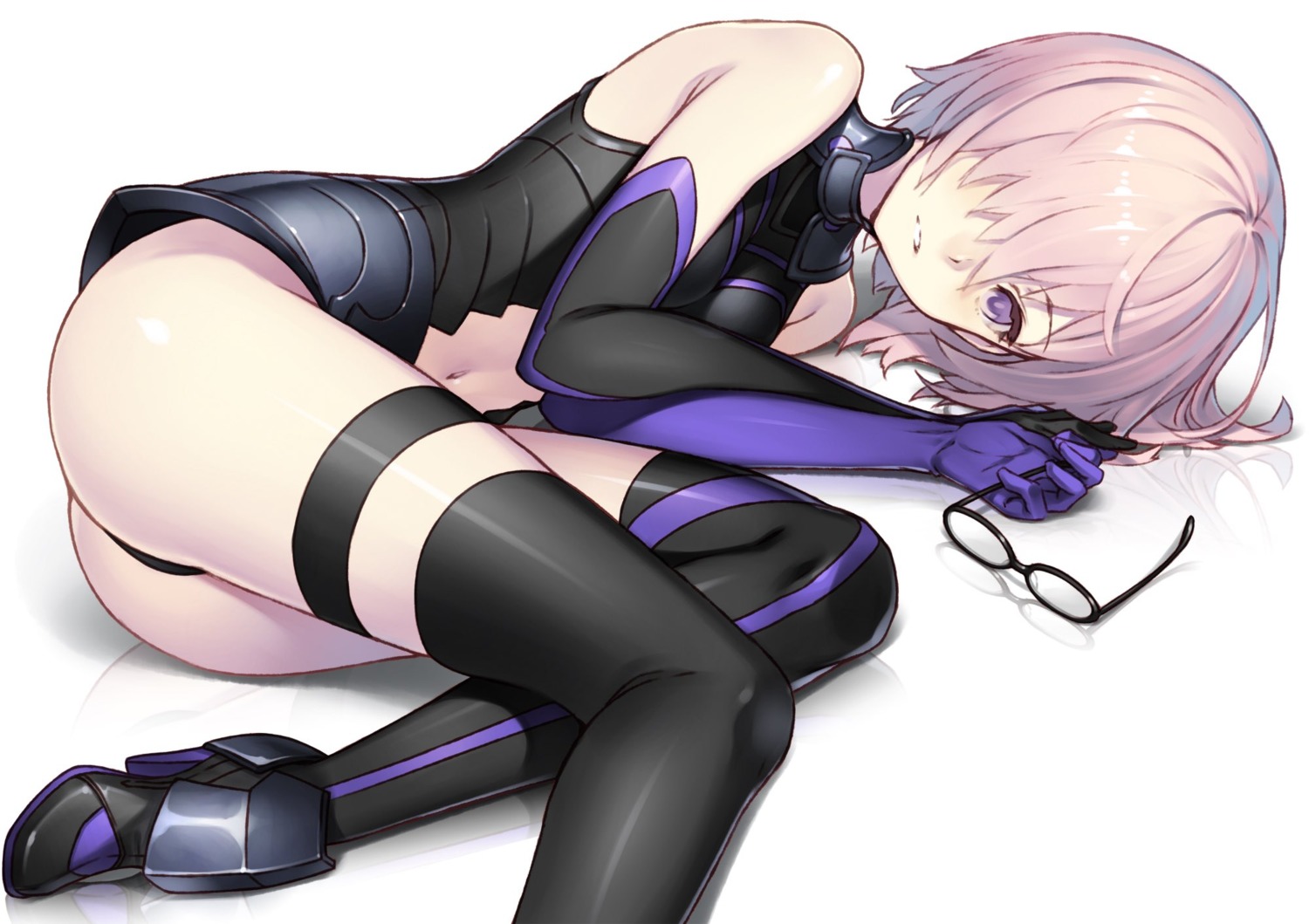 armor, fate/grand_order, garter, heels, lasa_(lasa1116), mash_kyrielight, thighhighs