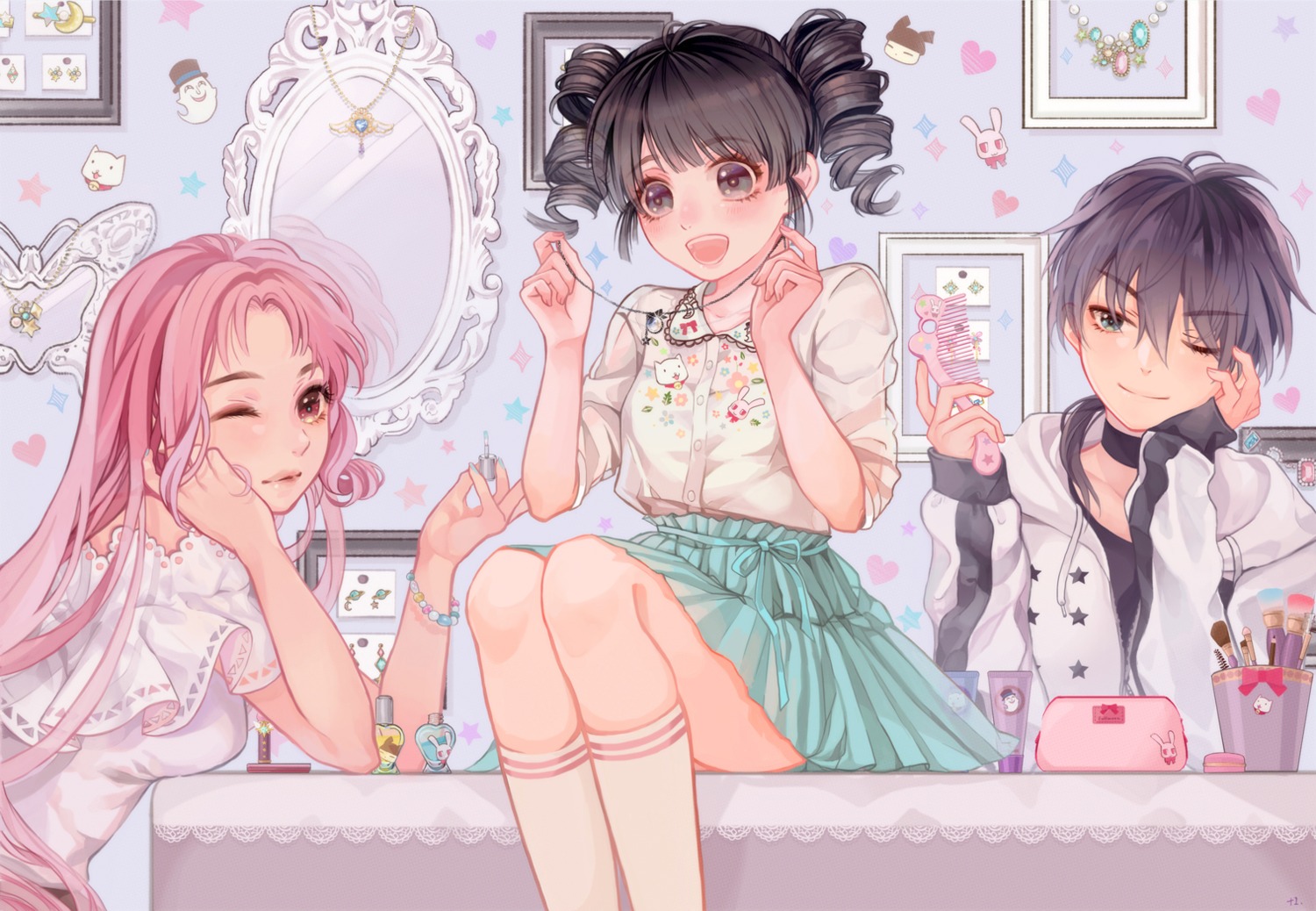 +1_(yakusoku0722), full_moon_wo_sagashite, kouyama_mitsuki, meroko_yui, takuto_kira