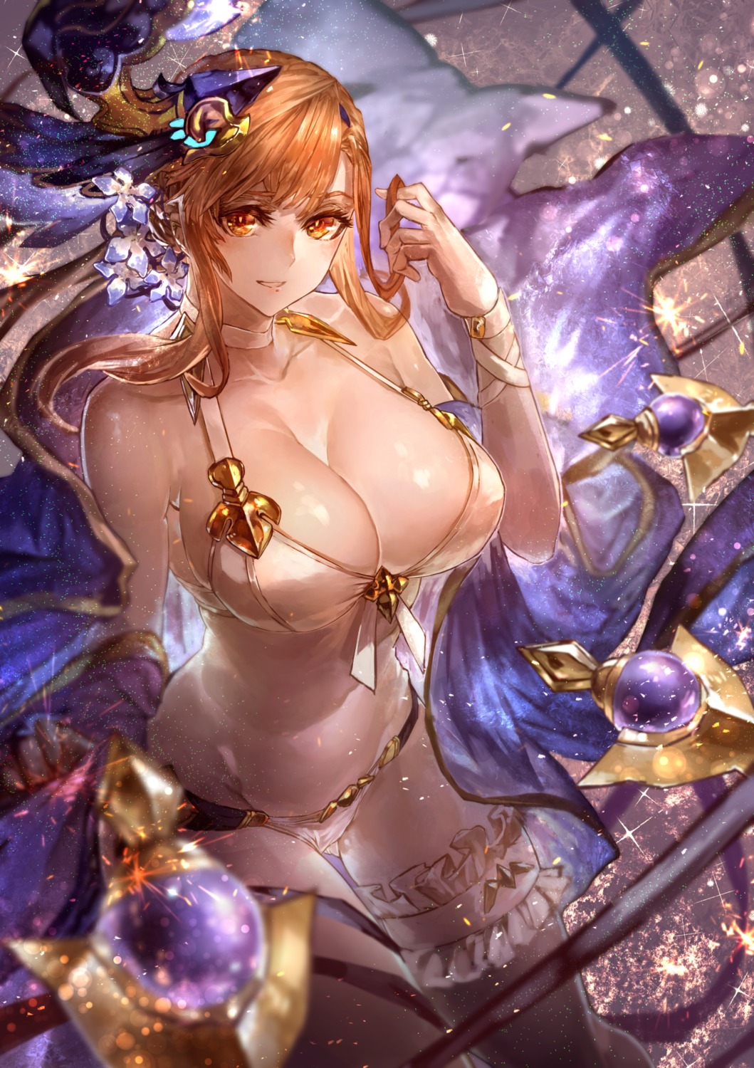 bikini, cleavage, garter, granblue_fantasy, signo_aaa, song_(granblue_fantasy), swimsuits