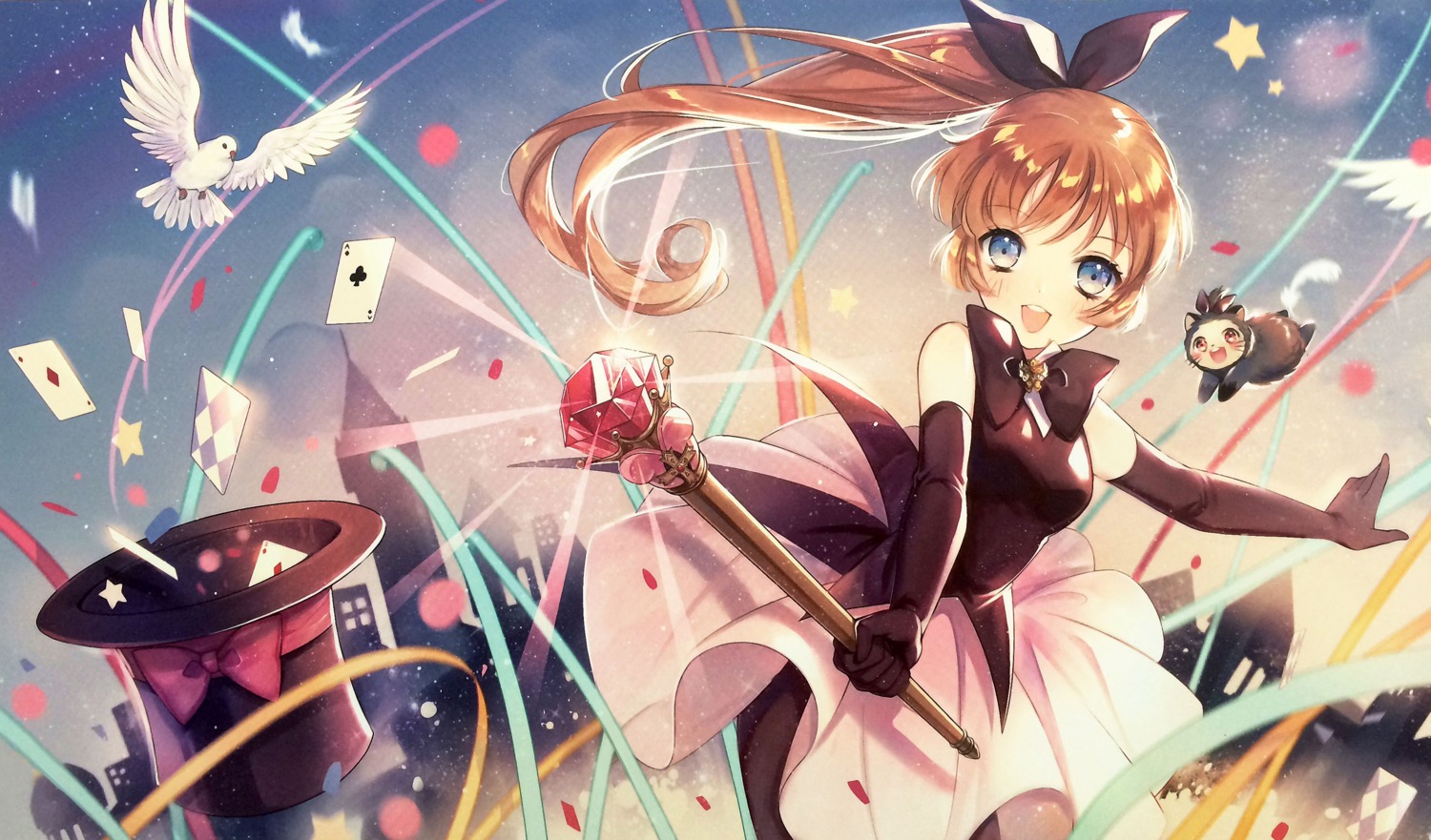dress, haneoka_meimi, kaitou_saint_tail, pantyhose