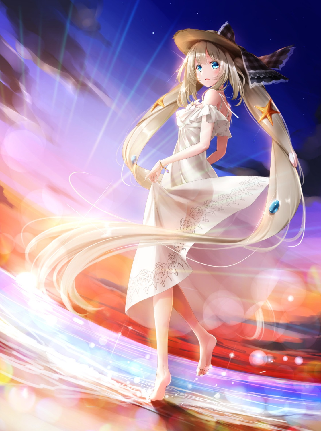 dress, fate/grand_order, feet, marie_antoinette_(fate), midoriiro_no_shinzou, skirt_lift
