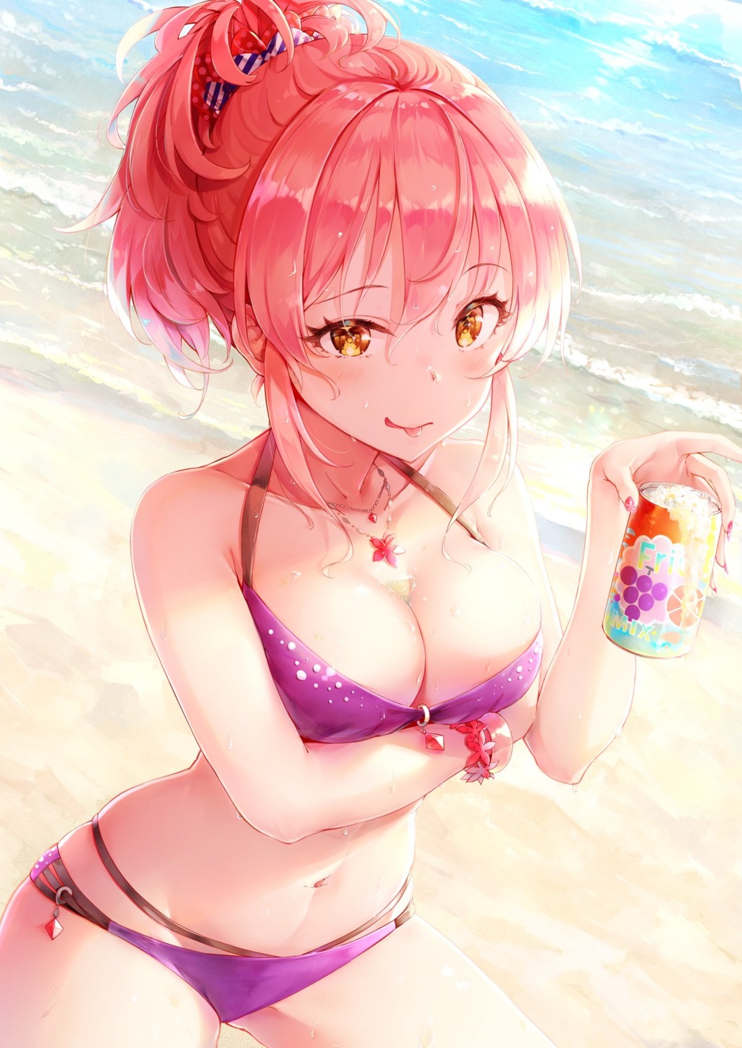 bikini, breast_hold, cleavage, jougasaki_mika, somalisu39, swimsuits, the_idolm@ster, the_idolm@ster_cinderella_girls