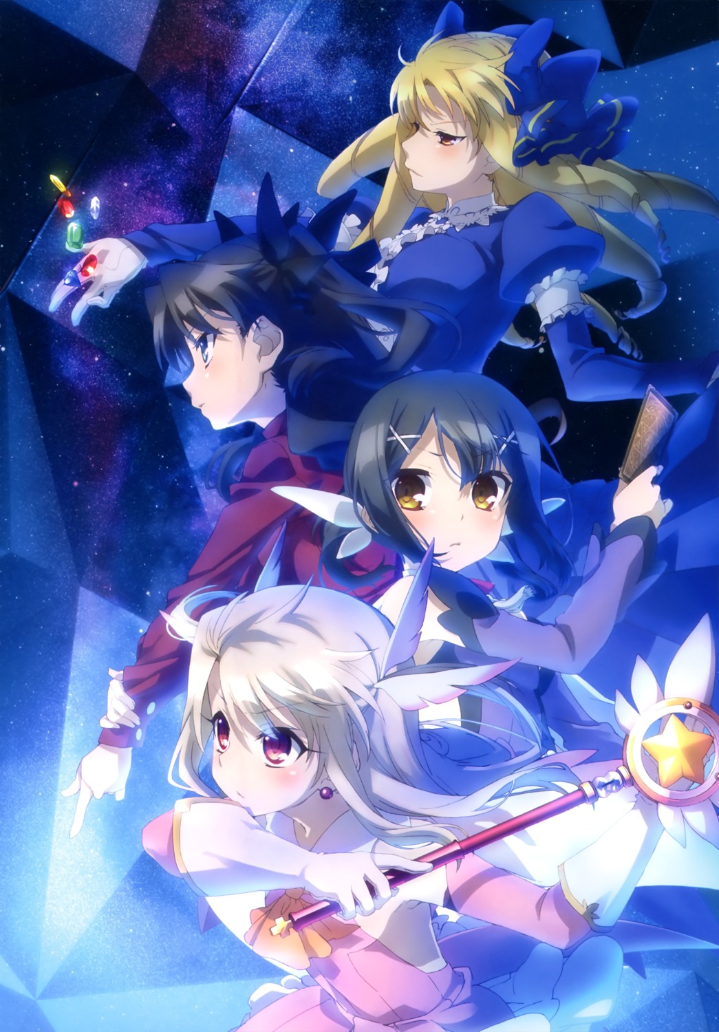 dress, fate/kaleid_liner_prisma_illya, fate/stay_night, illyasviel_von_einzbern, luviagelita_edelfelt, magical_ruby, miyu_edelfelt, sweater