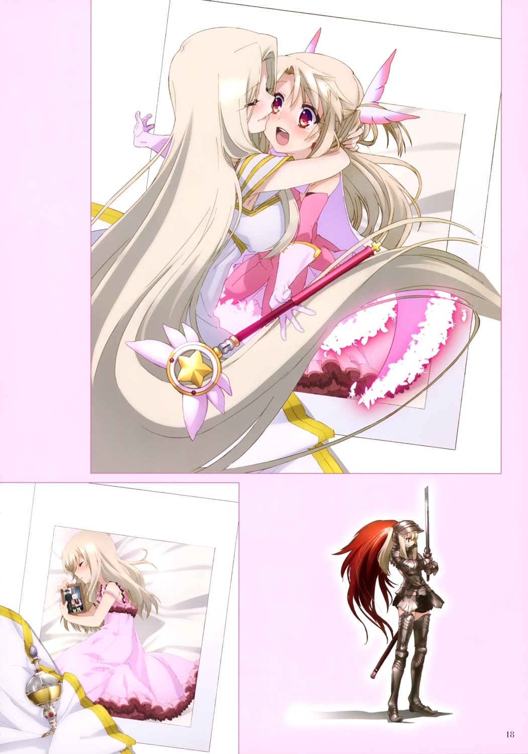 armor, dress, emiya_kiritsugu, fate/kaleid_liner_prisma_illya, fate/stay_night, illyasviel_von_einzbern, irisviel_von_einzbern, sword