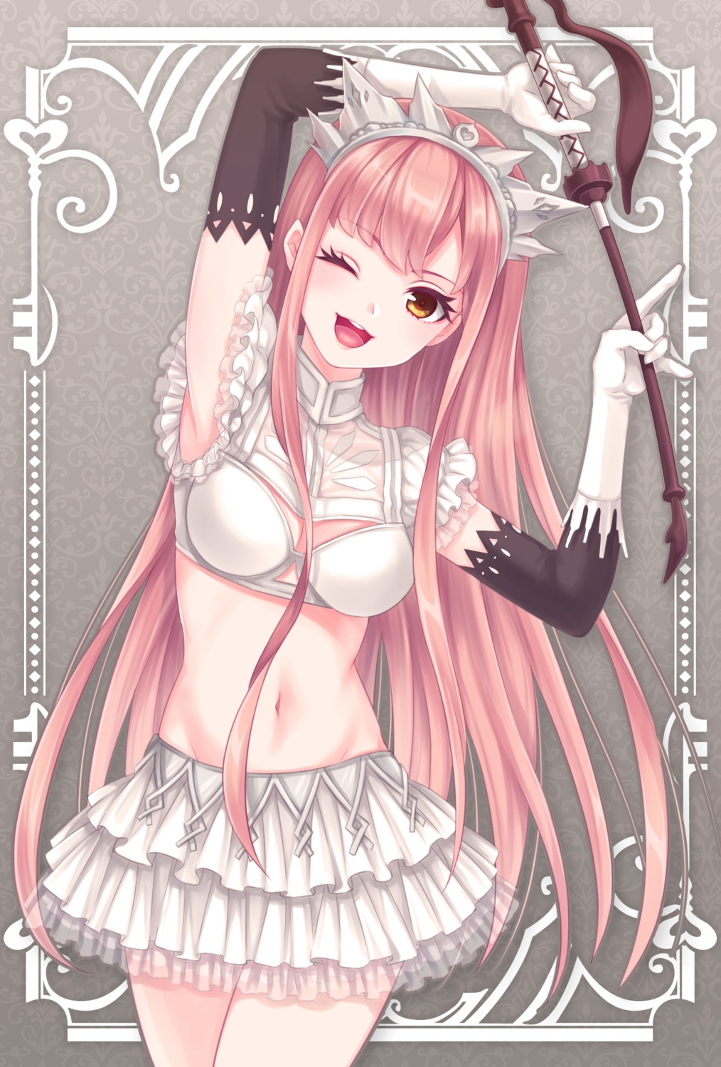 armor, cleavage, fate/grand_order, medb_(fate), pika_mouse, see_through, weapon