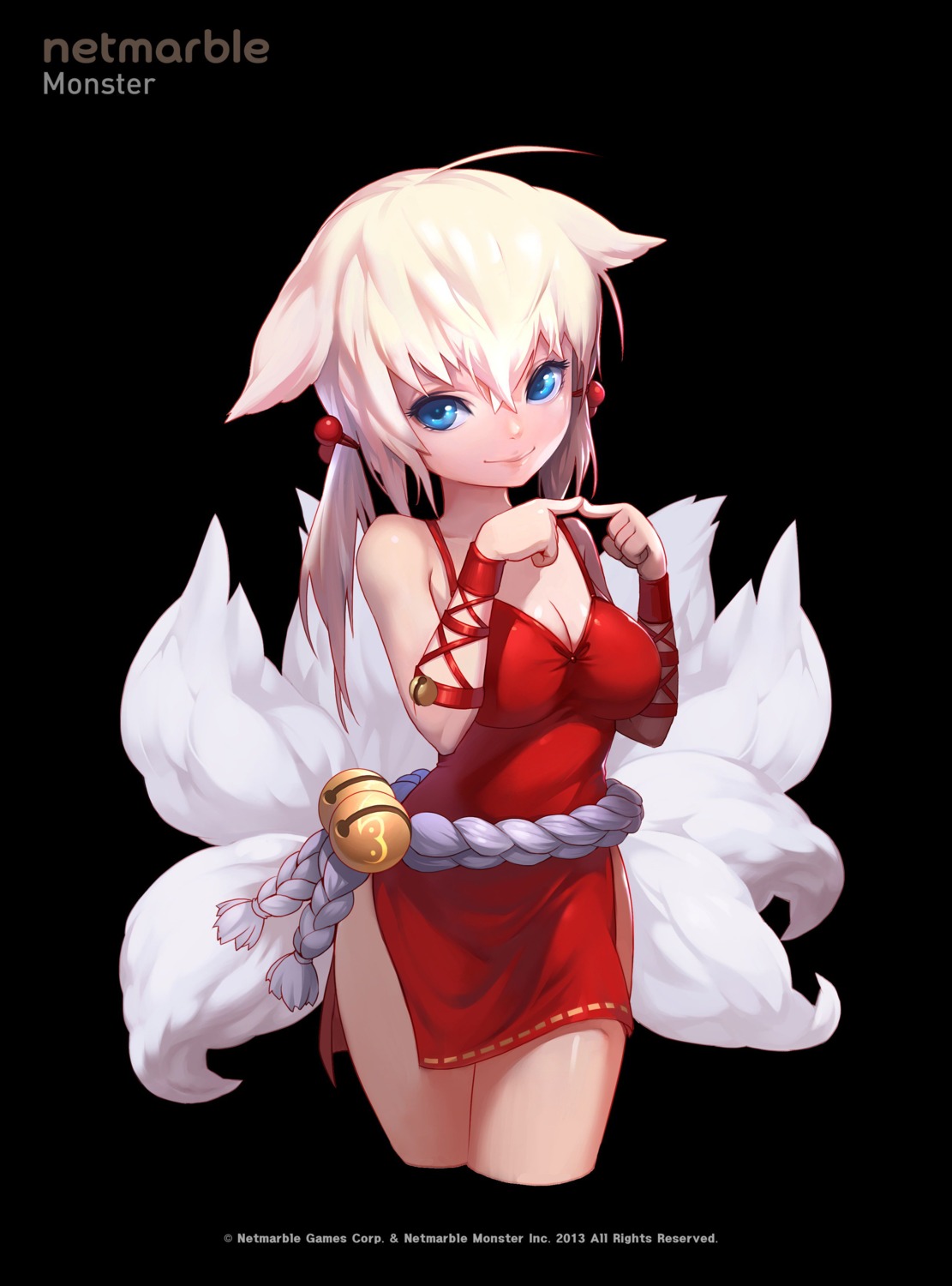 animal_ears, choi_eun_suk, cleavage, dress, tail