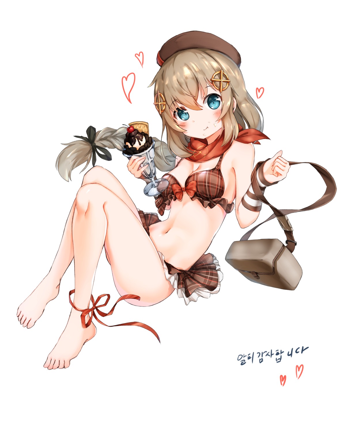 bikini, cleavage, cream, feet, fn_fnc_(girls_frontline), girls_frontline, hansallin, swimsuits