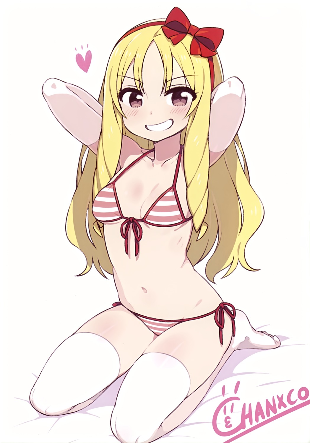 bikini, chan×co, cleavage, eromanga-sensei, swimsuits, tabgraphics, thighhighs, underboob, yamada_elf