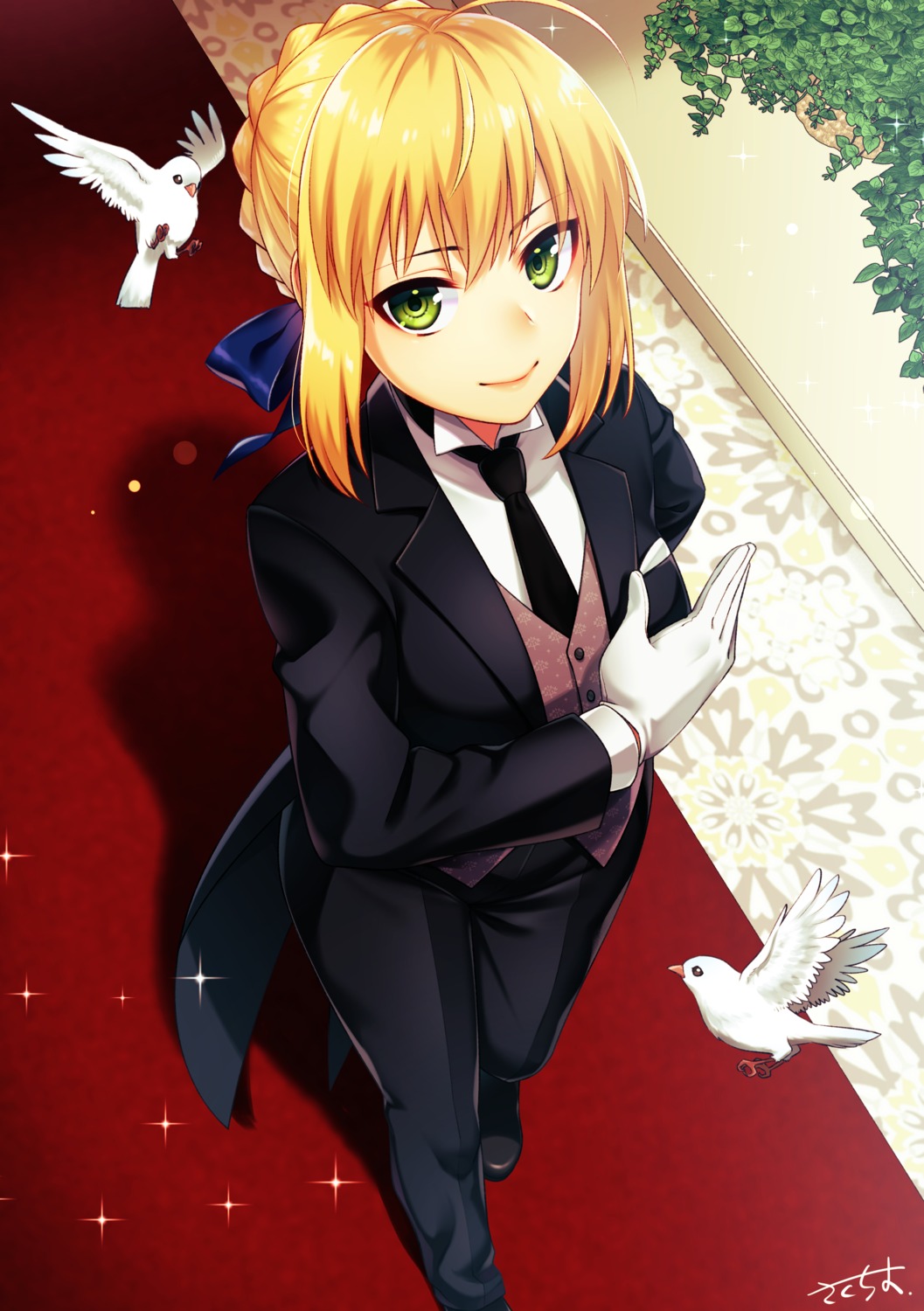 artoria_pendragon_(fate), business_suit, crossdress, fate/grand_order, fate/stay_night, sakura_chiyo_(konachi000)