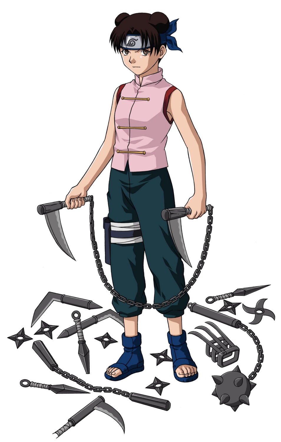 naruto, tenten, vector_trace