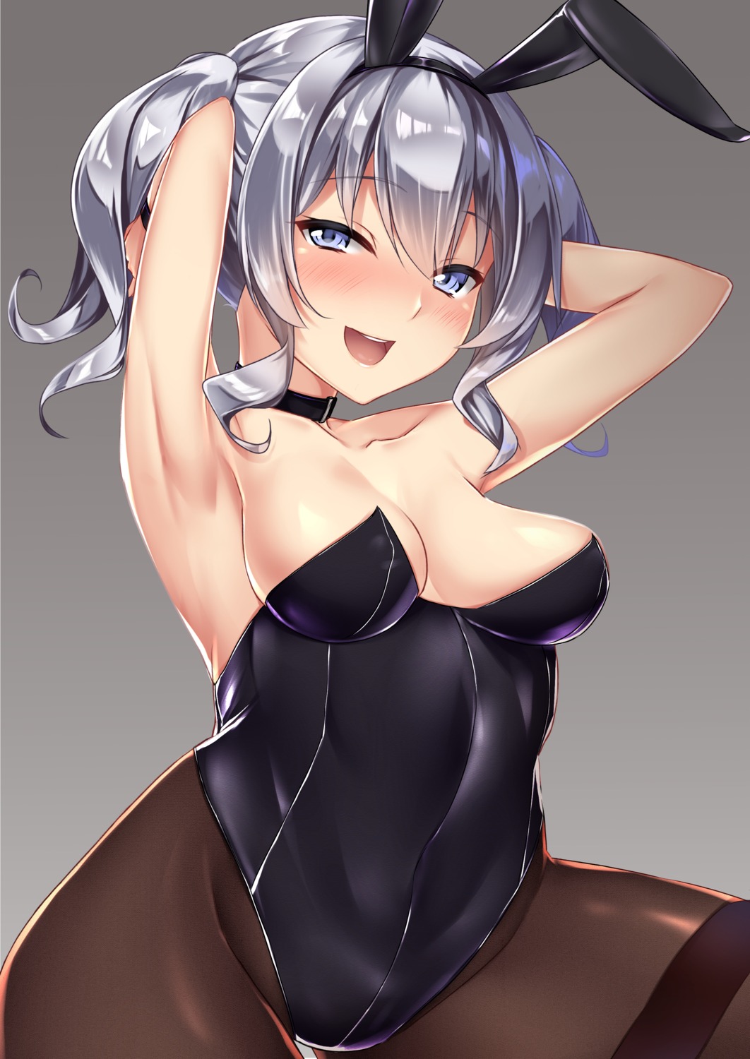 animal_ears, bunny_ears, bunny_girl, cleavage, hinacalibur, kantai_collection, kashima_(kancolle), pantyhose