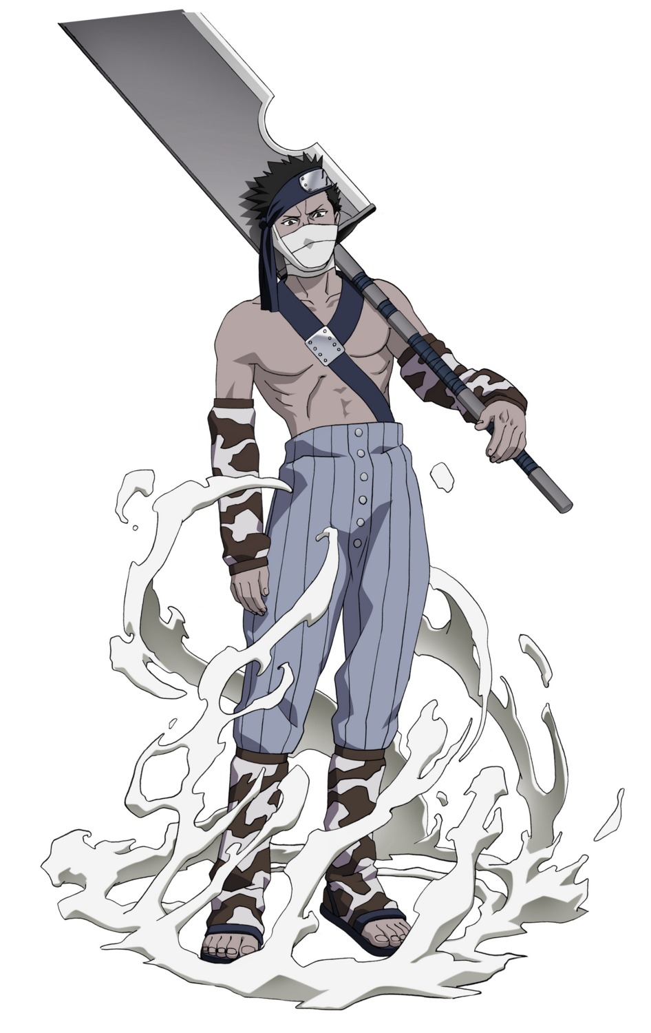 male, momochi_zabuza, naruto, vector_trace