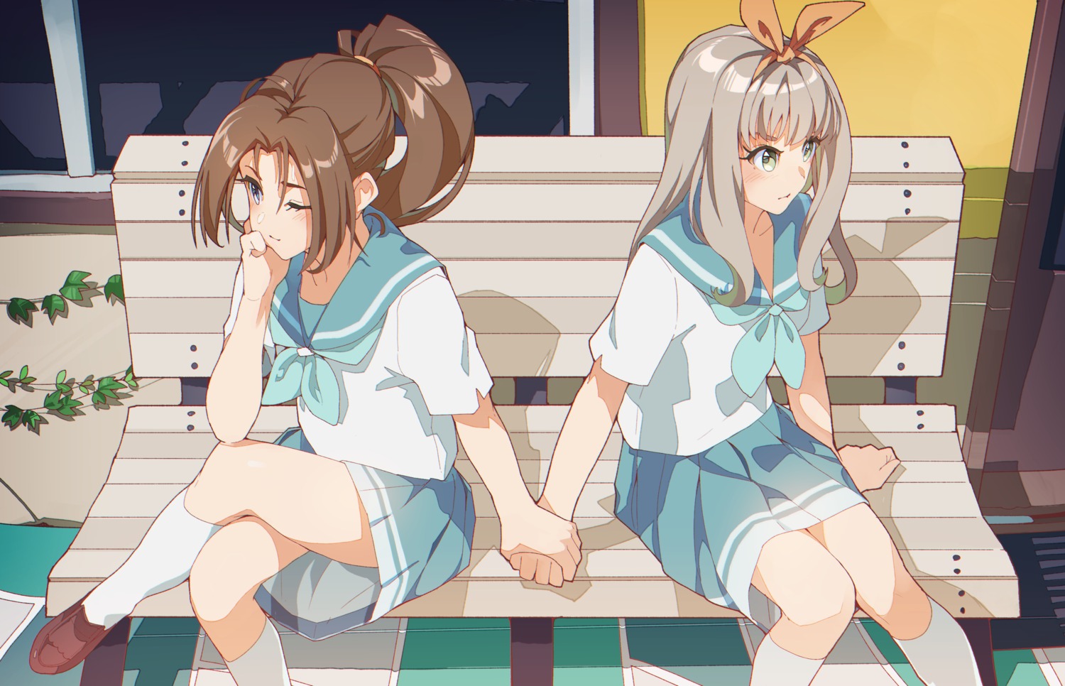 hibike!_euphonium, kamameshi_gougoumaru, nakagawa_natsuki, seifuku, yoshikawa_yuuko