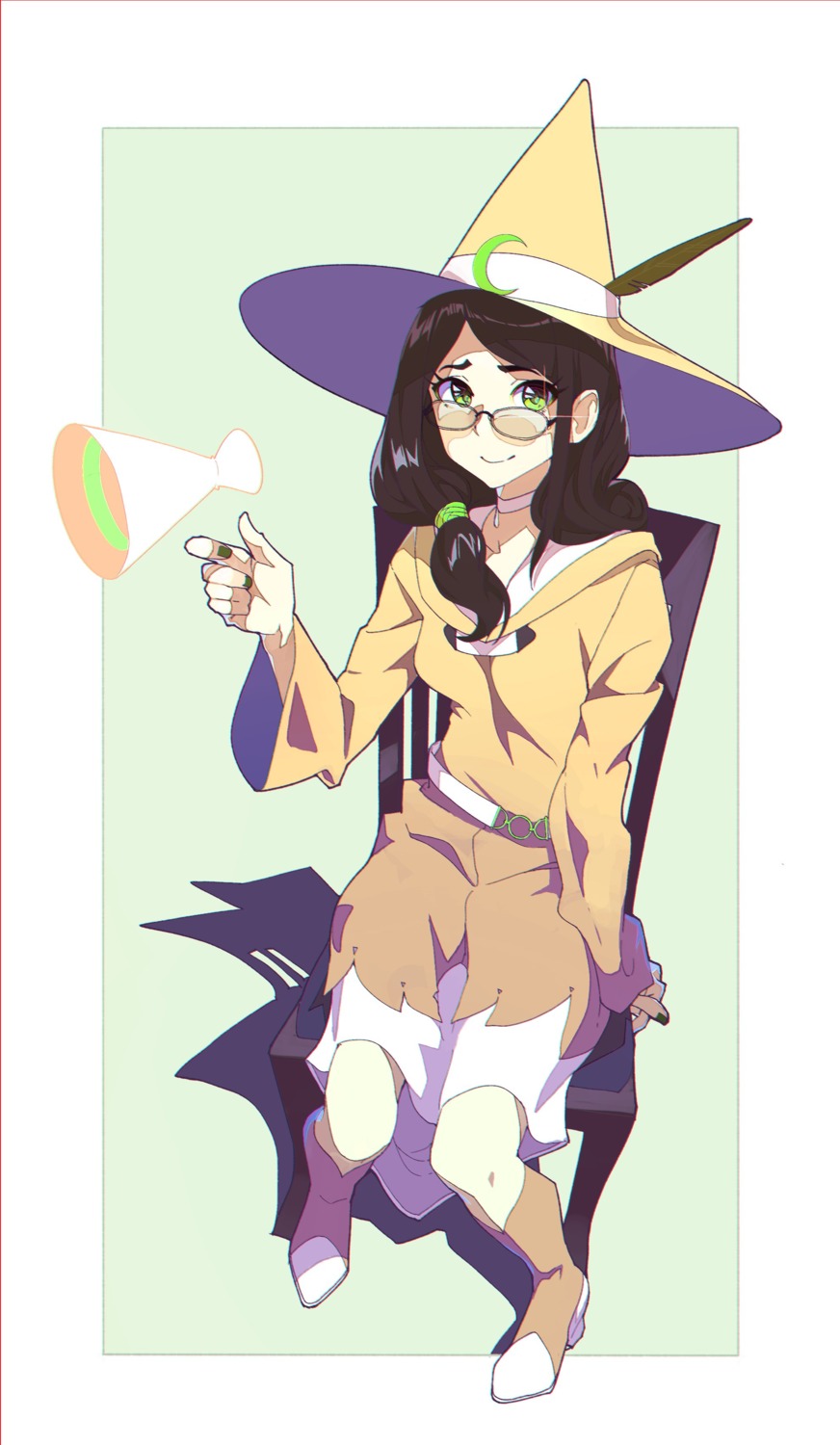 heels, kamameshi_gougoumaru, little_witch_academia, megane, ursula_(little_witch_academia), witch