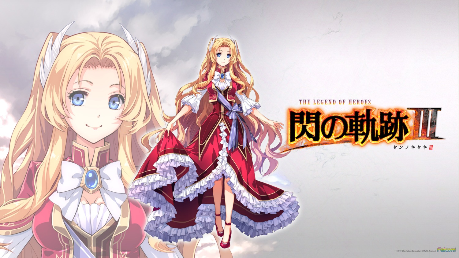 alfin_reise_arnor, dress, eiyuu_densetsu, eiyuu_densetsu:_sen_no_kiseki, falcom, heels, skirt_lift, wallpaper