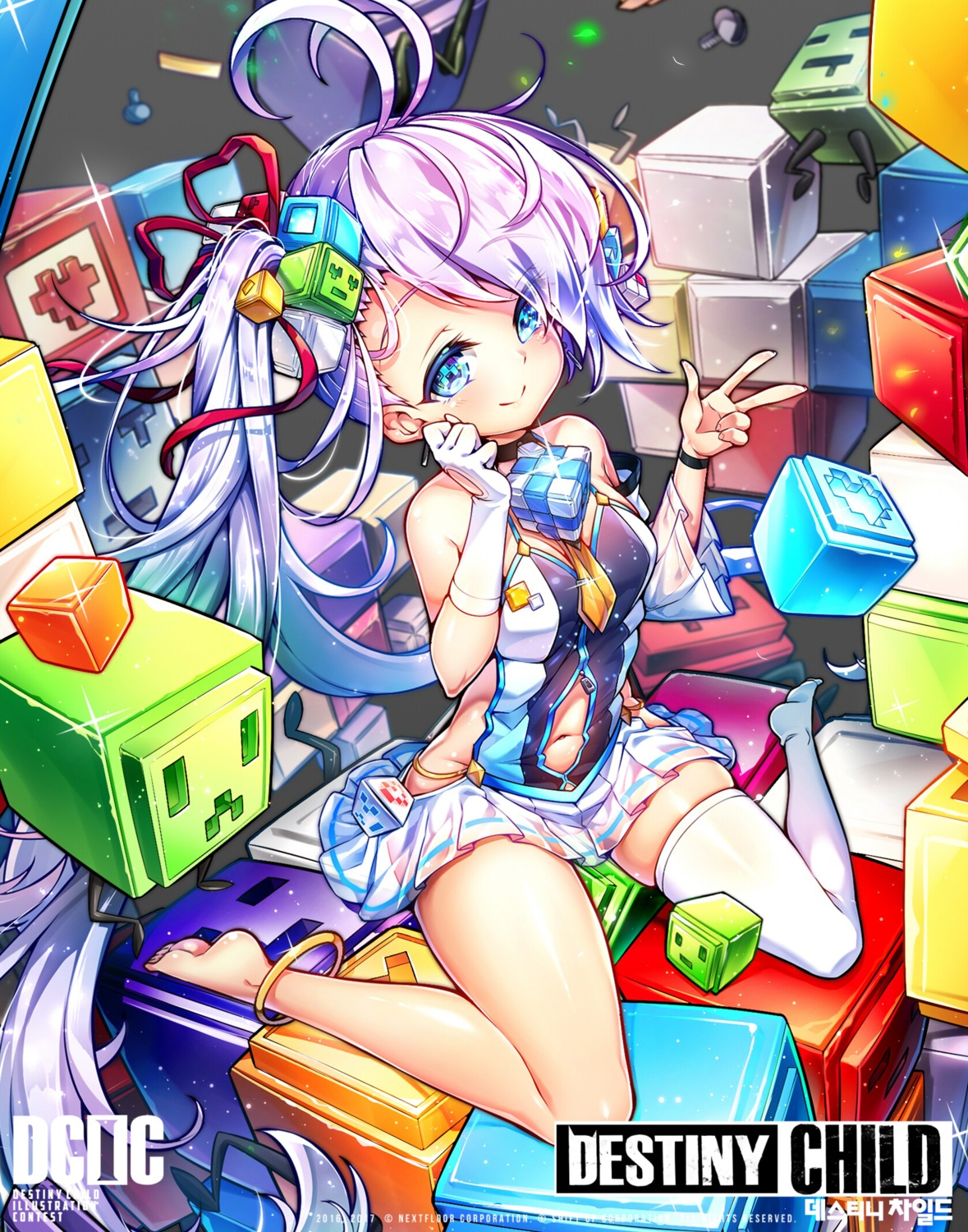 destiny_child, feet, moa_(destiny_child), poseich, thighhighs
