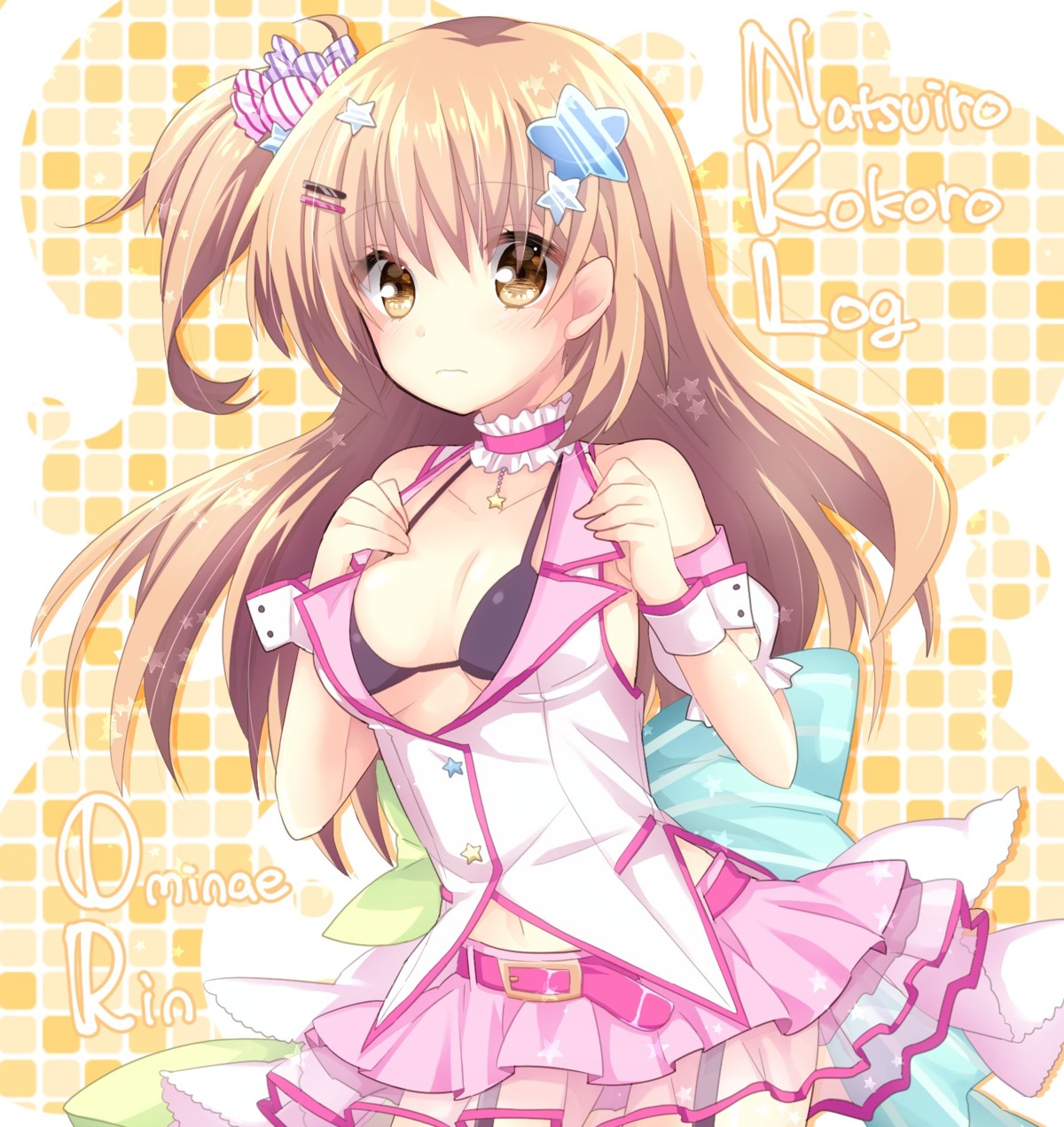 bikini_top, cleavage, natsuiro_kokoro_log, ominae_rin, see_through, swimsuits