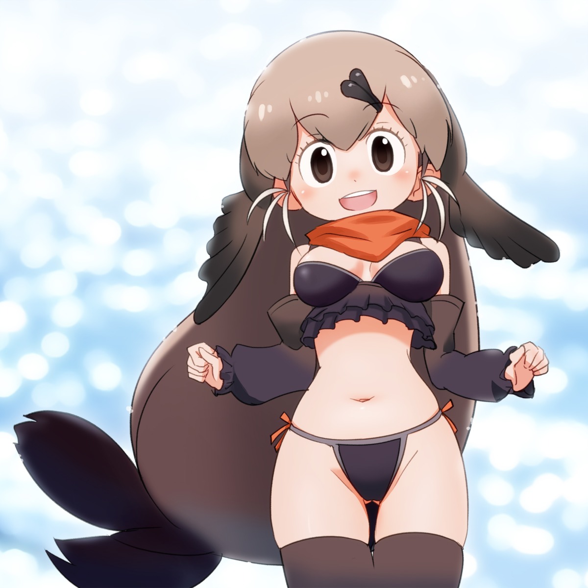 bikini, cleavage, kemono_friends, sat-c, steller's_sea_lion, swimsuits, thighhighs