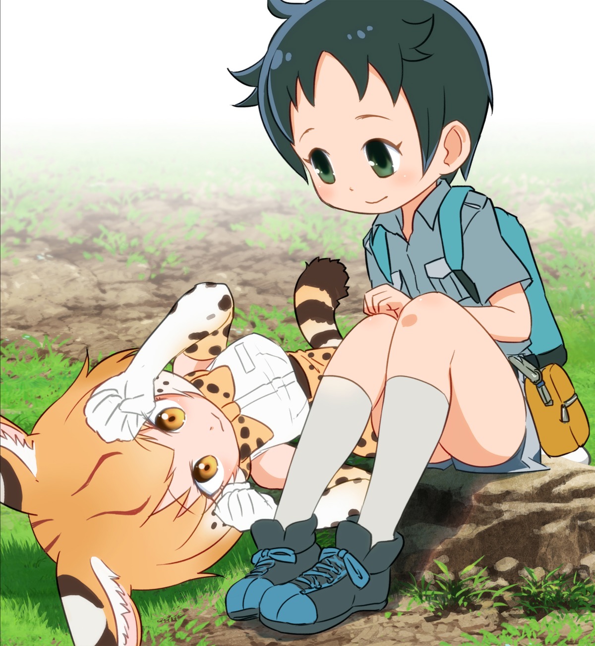 animal_ears, kaban_(kemono_friends), kemono_friends, sat-c, serval, tail