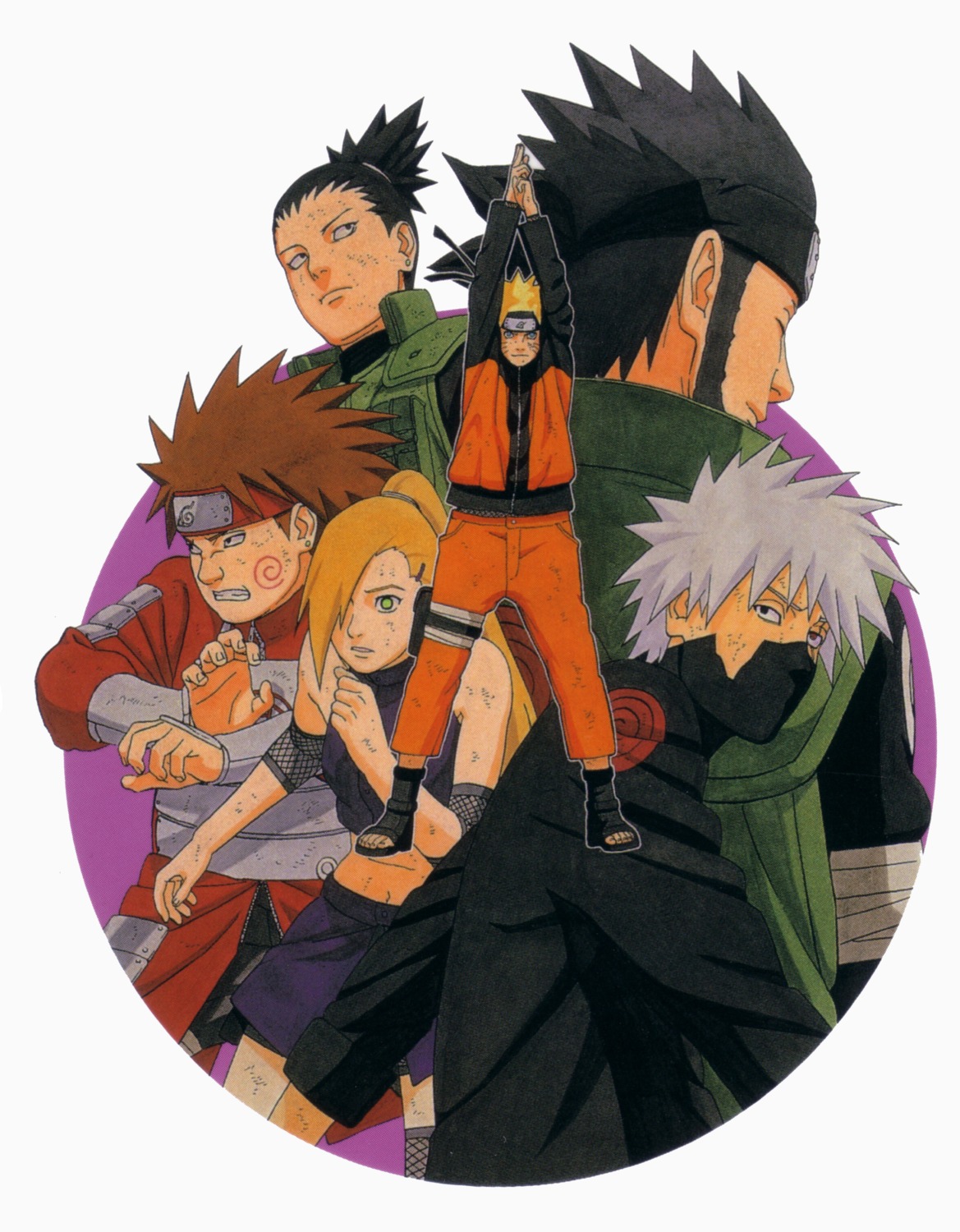 akimichi_choji, hatake_kakashi, kishimoto_masashi, nara_shikamaru, naruto, sarutobi_asuma, uzumaki_naruto, yamanaka_ino