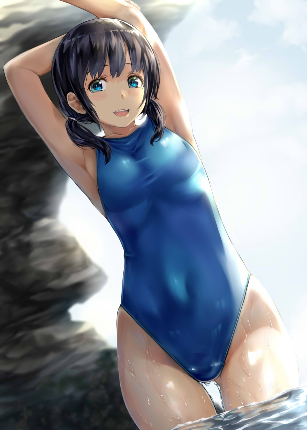 chou_yoriyuki, swimsuits, wet