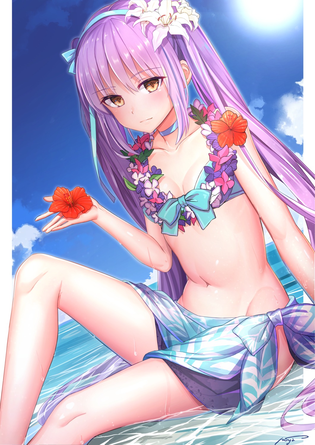 bikini, cleavage, euryale, fate/hollow_ataraxia, fate/stay_night, shuutou_haruka, swimsuits, wet