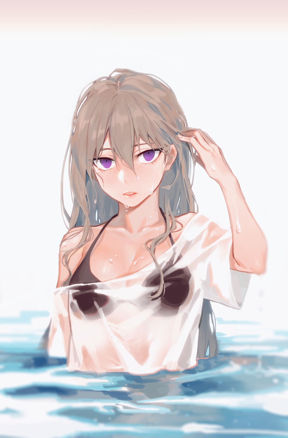 8c, bikini_top, cleavage, see_through, swimsuits, wet, wet_clothes