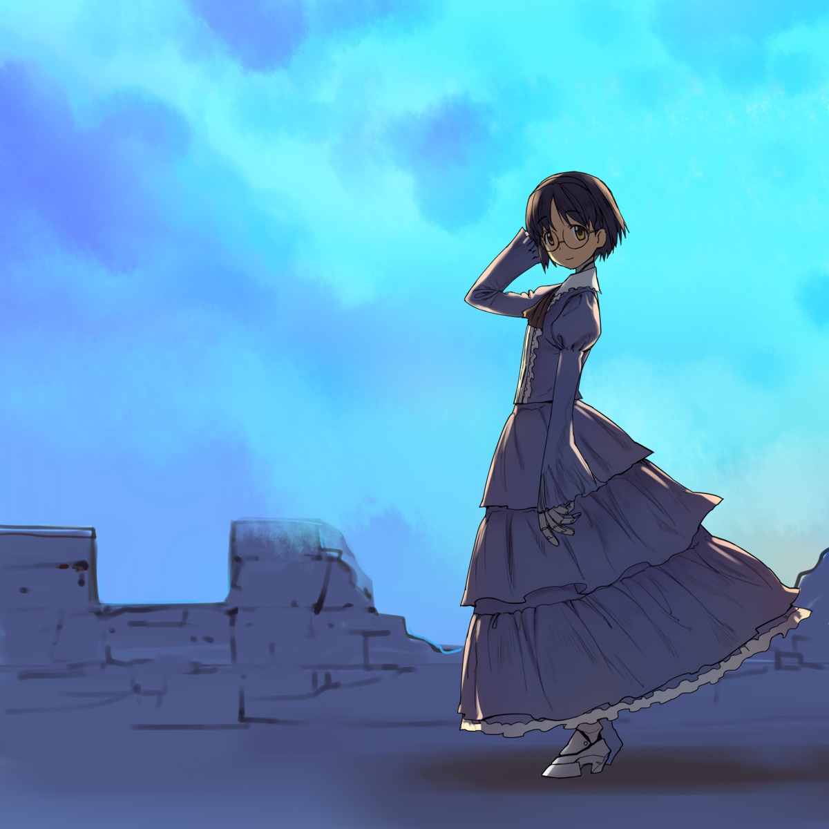 a1, aiko, dress, heels, initial-g, magical_pokaan, megane