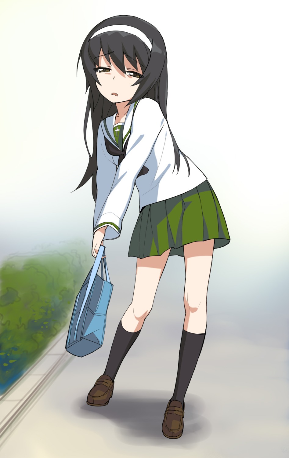 a1, girls_und_panzer, initial-g, reizei_mako, seifuku