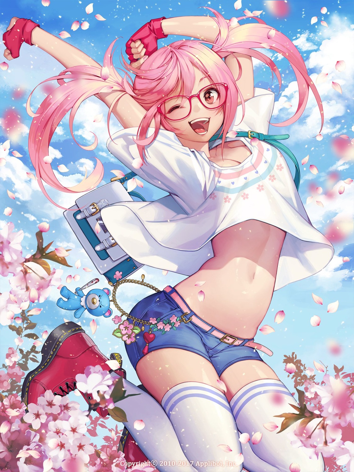 cleavage, furyou_michi_~gang_road~, megane, soo_kyung_oh, thighhighs