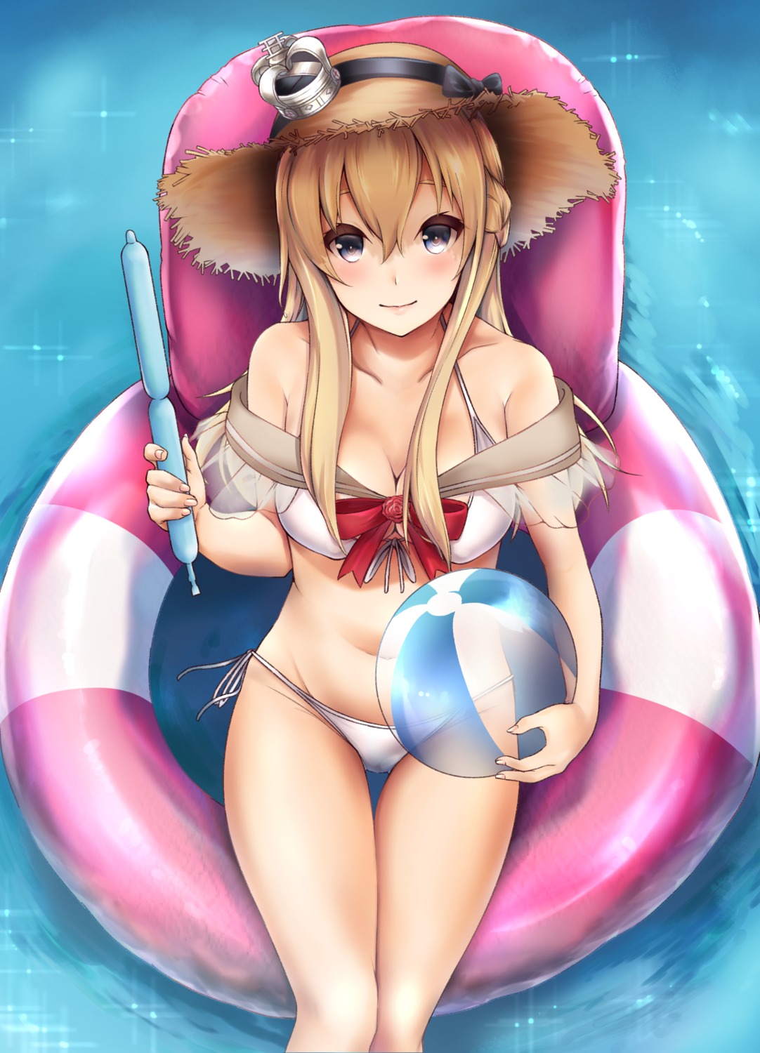 bikini, cleavage, haregama_shiina, kantai_collection, swimsuits, warspite_(kancolle)