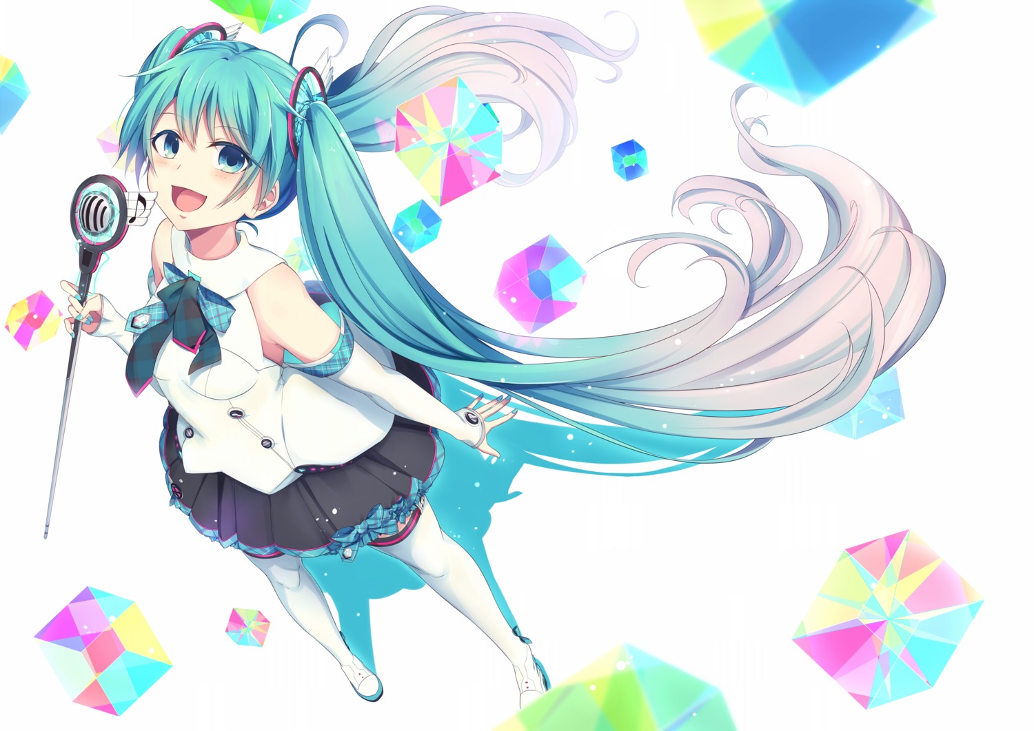 hatsune_miku, hinata_(uzukitten), magical_mirai, thighhighs, vocaloid