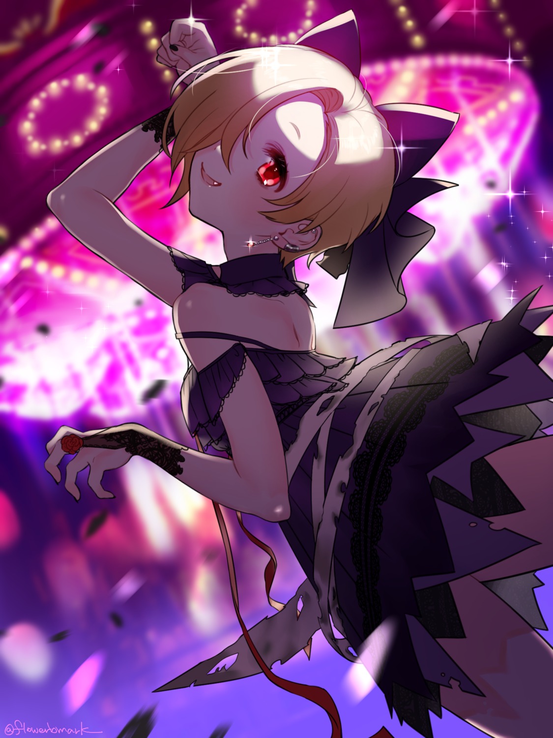 dress, hana_shiori, shirasaka_koume, the_idolm@ster, the_idolm@ster_cinderella_girls, torn_clothes