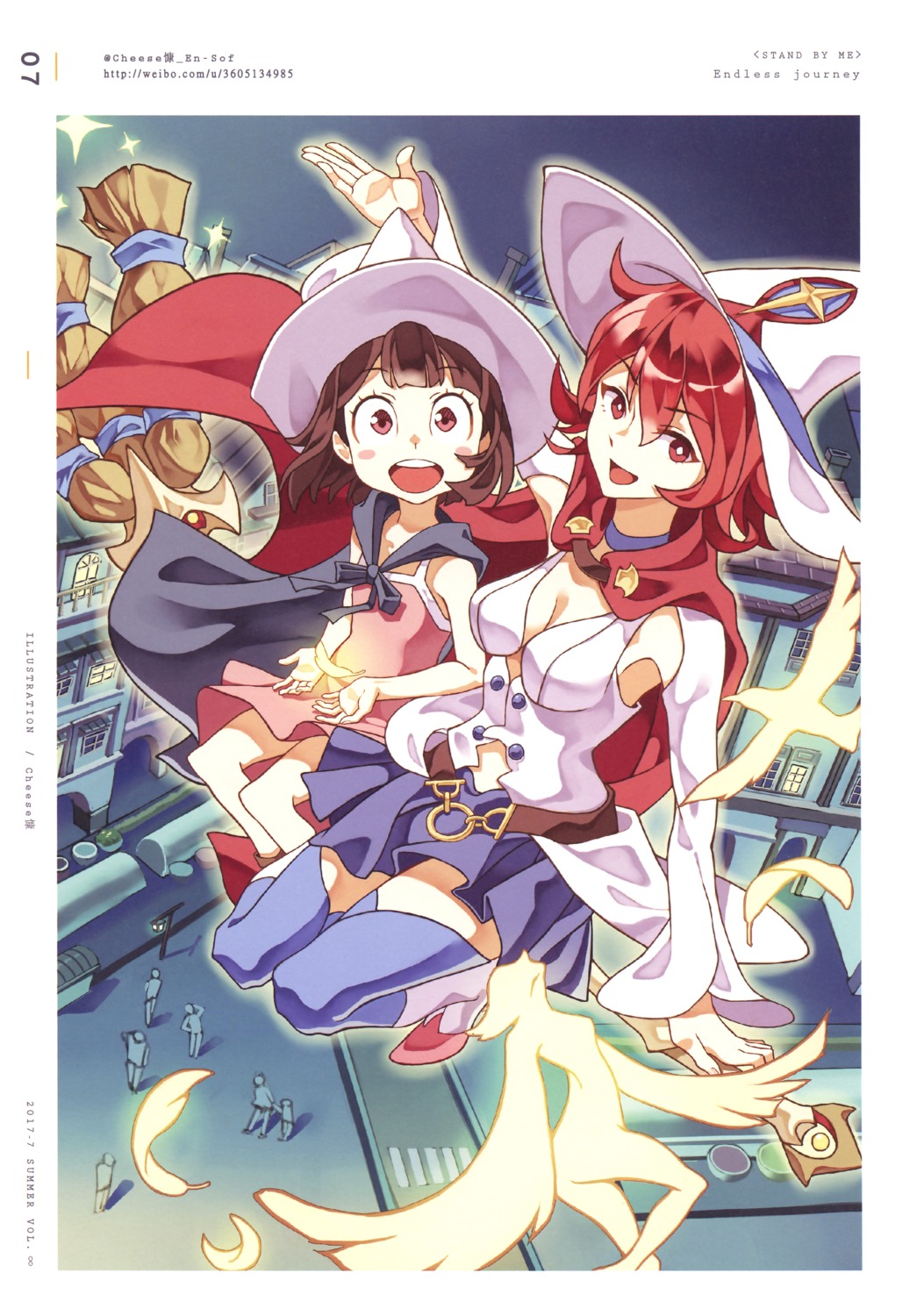 atsuko_kagari, cleavage, dress, little_witch_academia, scanning_artifacts, screening, shiny_chariot, tagme