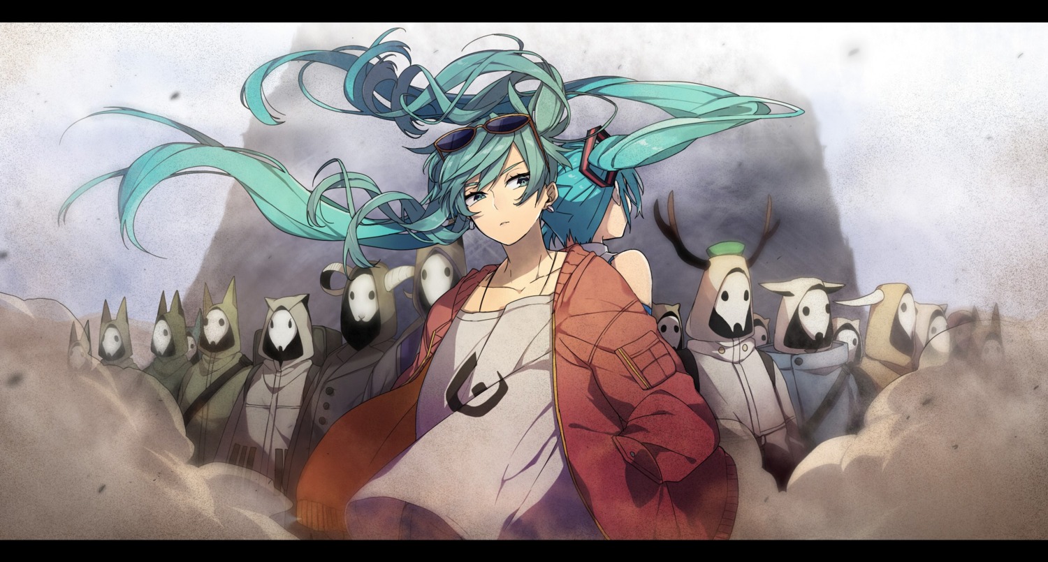 hatsune_miku, megane, sogawa, suna_no_wakusei_(vocaloid), vocaloid