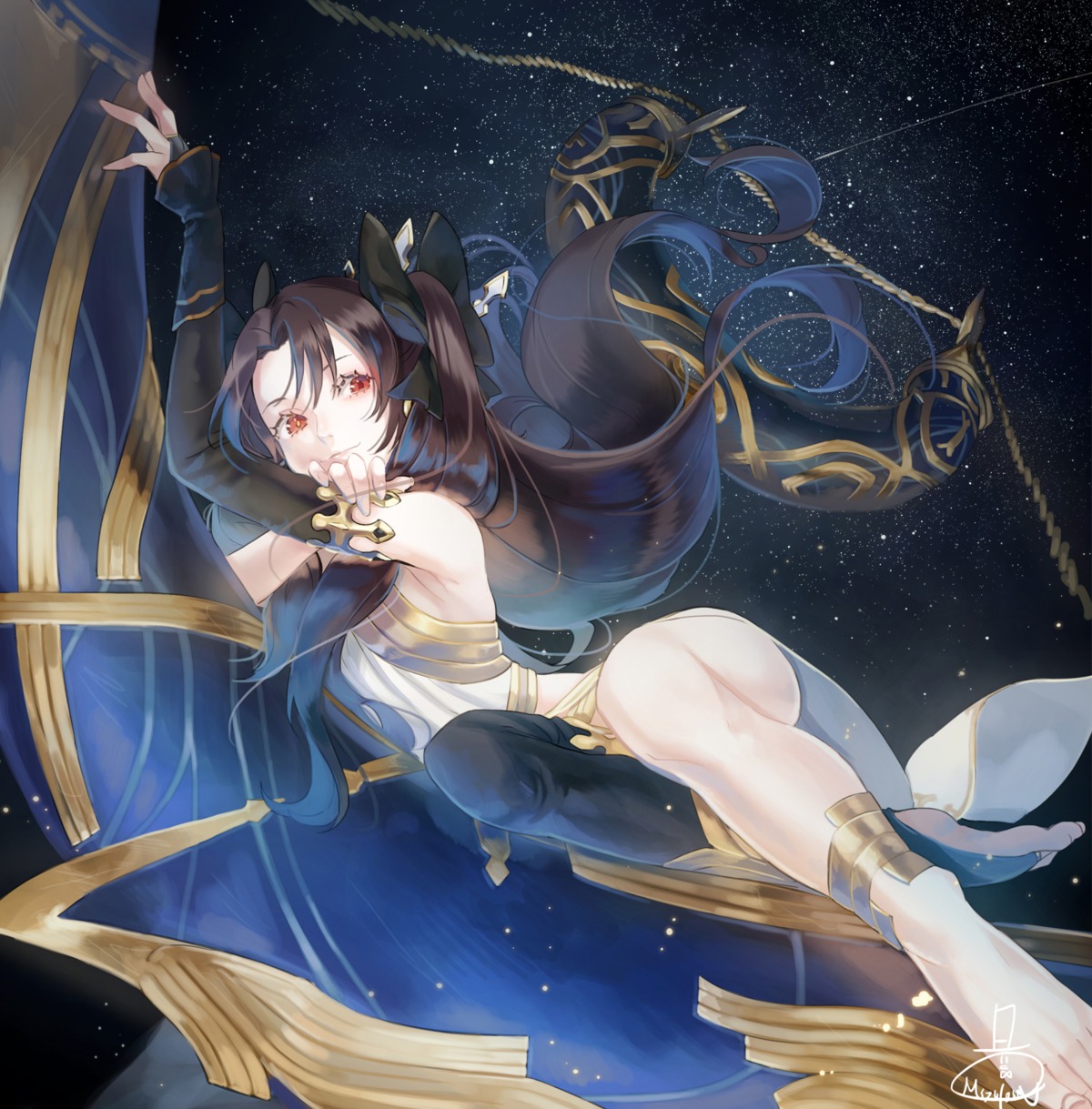 bikini_armor, fate/grand_order, feet, ishtar_(fate), mizutamari_tori, thighhighs, toosaka_rin