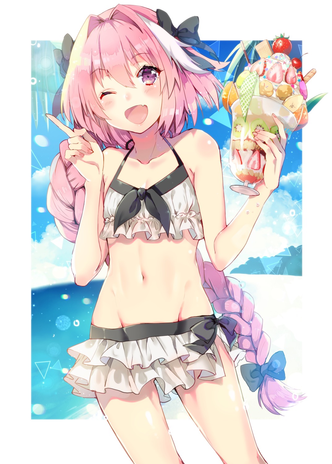 astolfo_(fate), bikini, fate/apocrypha, fate/grand_order, fate/stay_night, kirushi_(killcy), swimsuits, trap