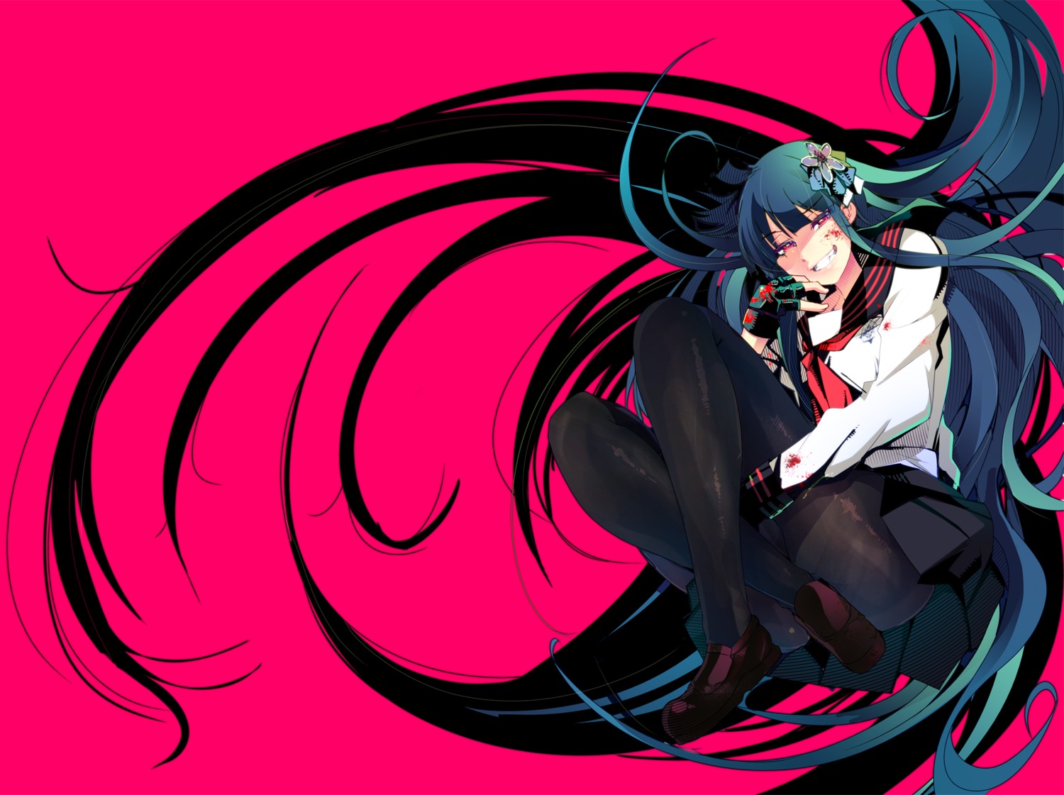 blood, pantyhose, seifuku, uchiuchi_keyaki