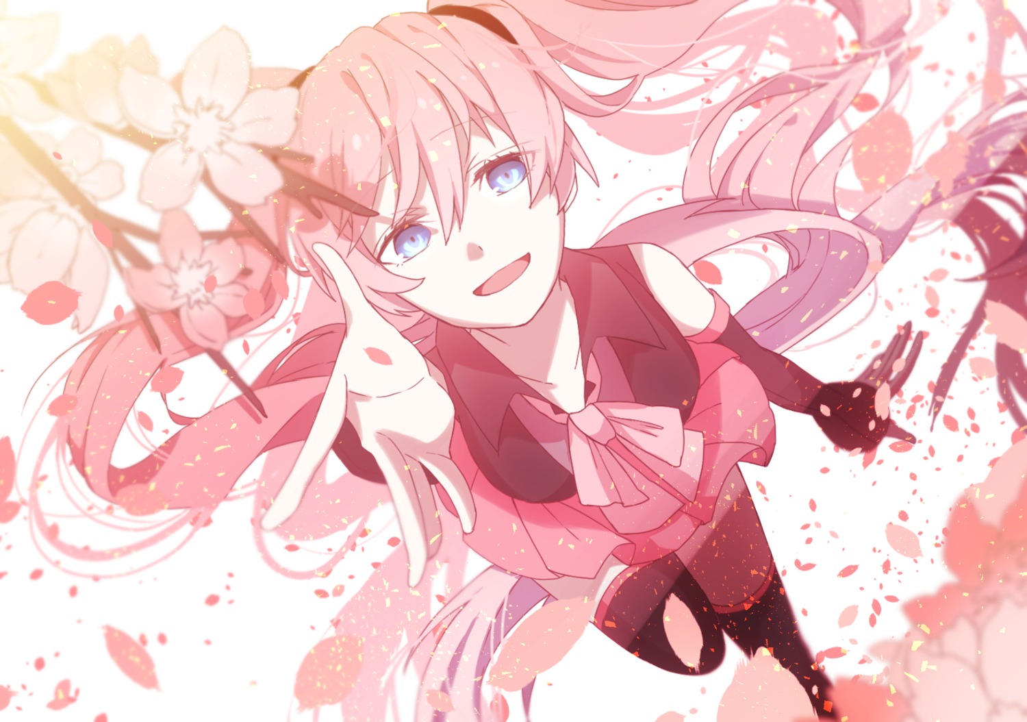 eiku, hatsune_miku, sakura_miku, thighhighs, vocaloid