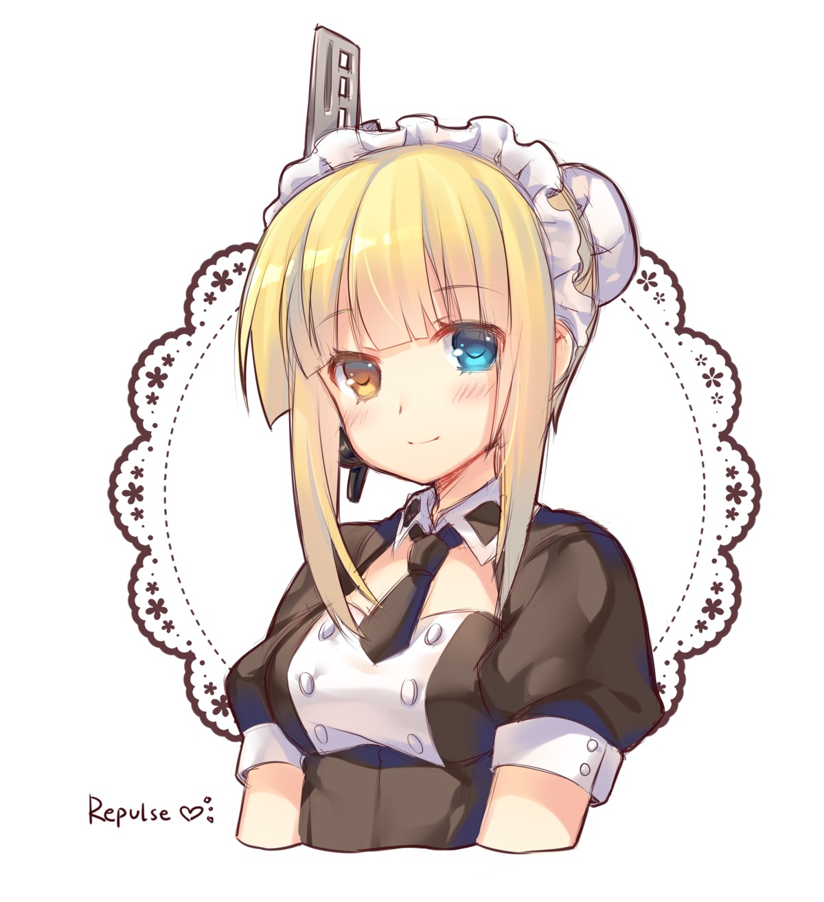 heterochromia, jiang-ge, maid, repulse_(zhanjianshaonv), zhanjianshaonv