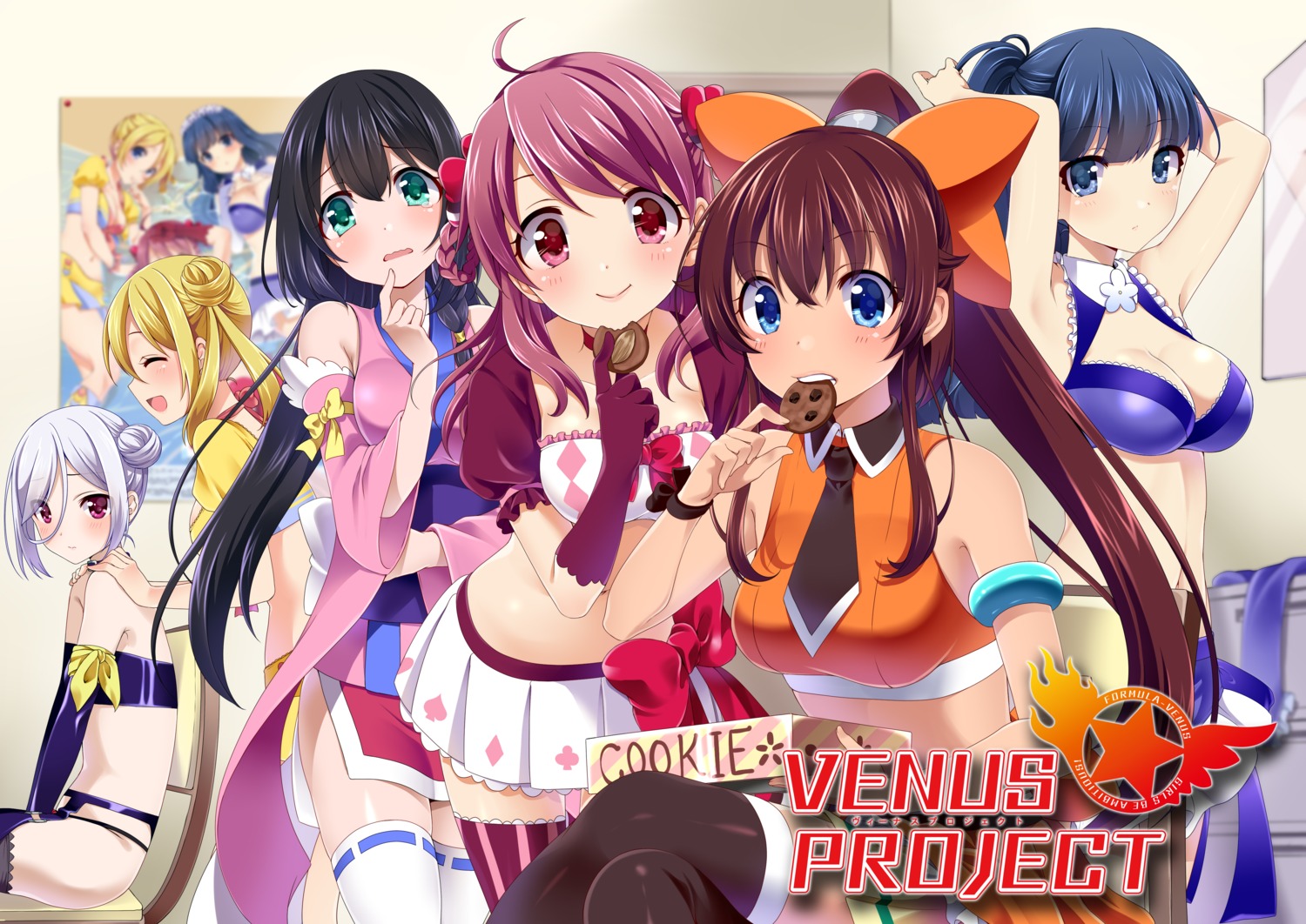 bikini_top, cleavage, garter, garter_belt, stockings, swimsuits, tagme, thighhighs, venus_project