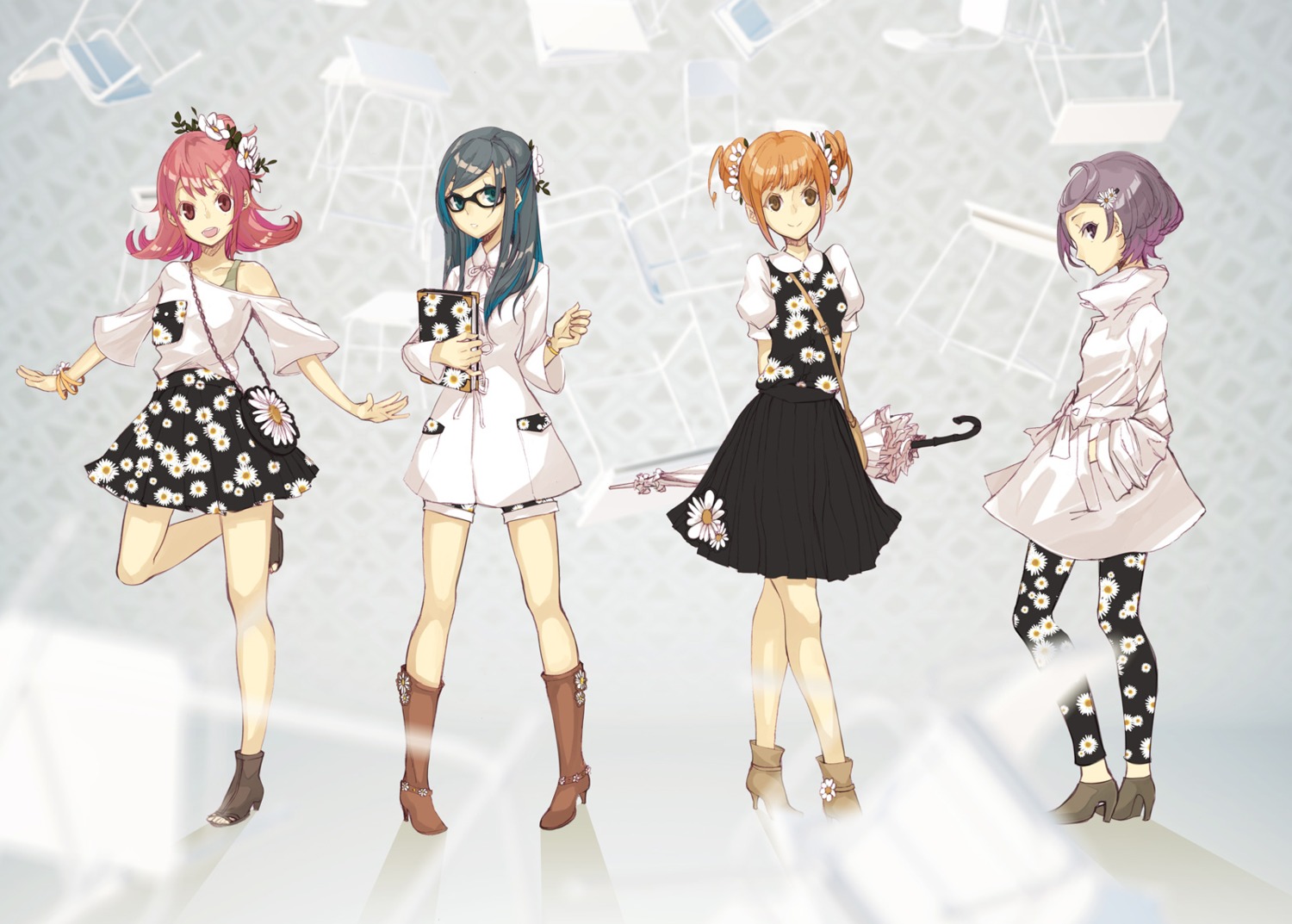 aida_mana, dokidoki!_precure, heels, hishikawa_rikka, madoka_aguri, megane, ochakai_shinya, precure