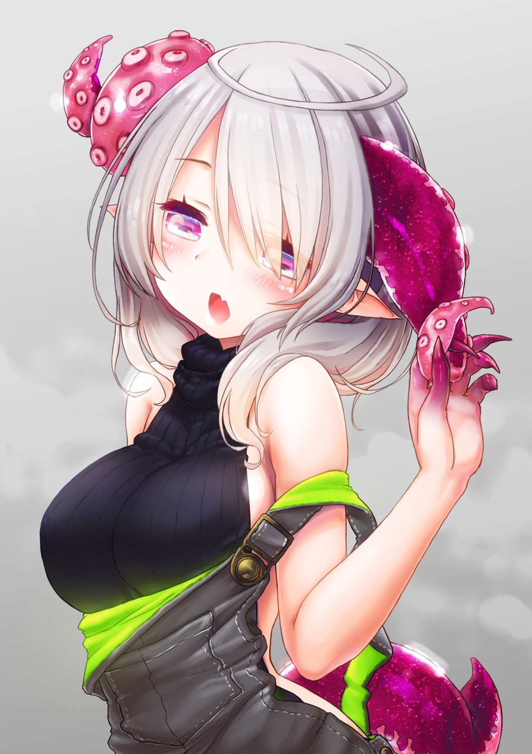 kuromaru9, pointy_ears, tentacles