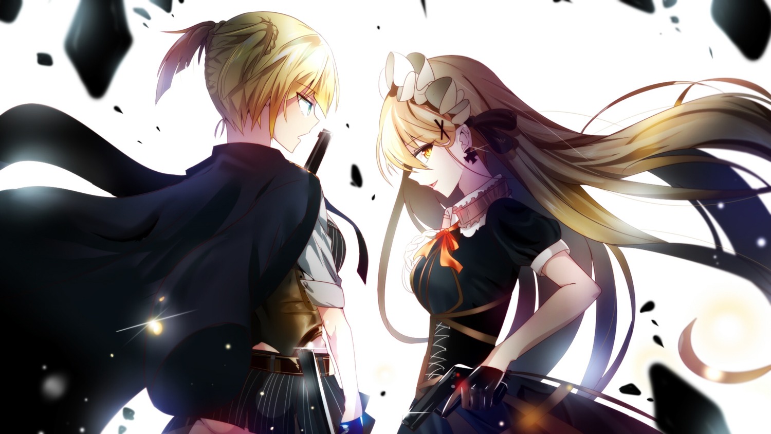 dress, girls_frontline, gun, kkis-i, ppk_(girls_frontline), wallpaper, welrod_mk2_(girls_frontline)