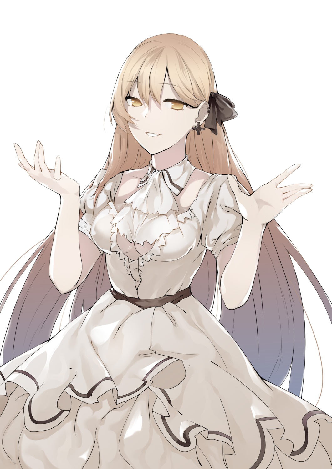 cleavage, dress, girls_frontline, inxst, ppk_(girls_frontline)