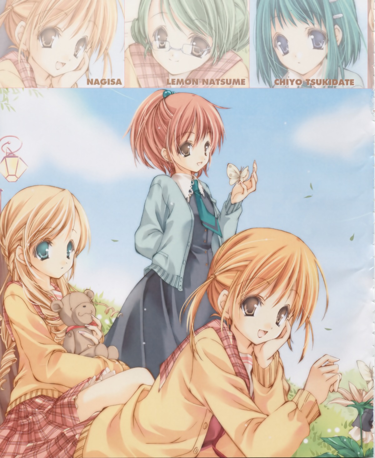 aoi_nagisa, byakudan_kagome, hyuuga_kizuna, maki_chitose, natsume_remon, seifuku, strawberry_panic, tsukidate_chiyo