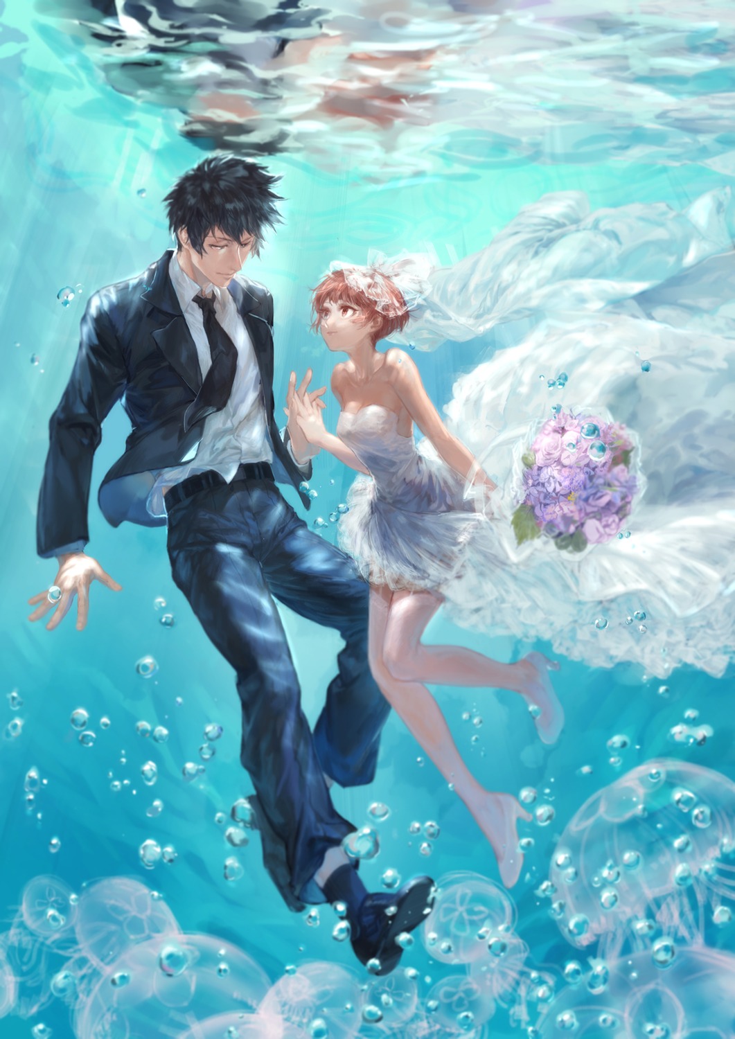 business_suit, cleavage, dress, heels, kougami_shinya, psycho-pass, tsunemori_akane, tuta