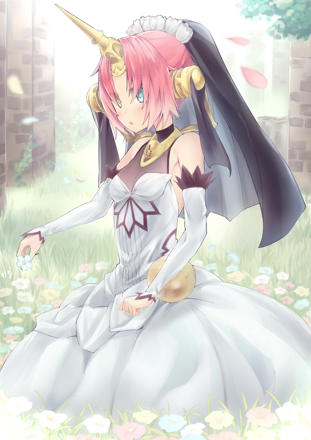 dress, fate/apocrypha, fate/grand_order, fate/stay_night, frankenstein's_monster_(fate), heterochromia, horns, kureha_(tomo-yuki)
