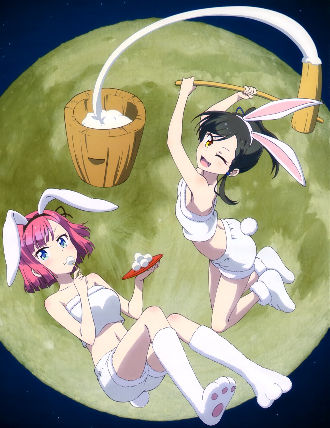 animal_ears, bunny_ears, mochizuki_momiji, narumi_tsubame, new_game!, tail