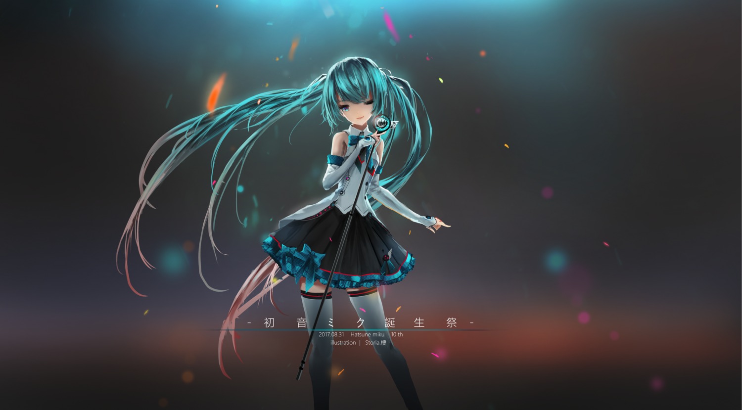 hatsune_miku, magical_mirai, storia1862, thighhighs, vocaloid